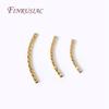 18K Gold Plated Texture Tube Beads For DIY Bracelet Necklace Jewelry Making Supplies Accessory 20/25/30MM Long Curved Tube Beads
