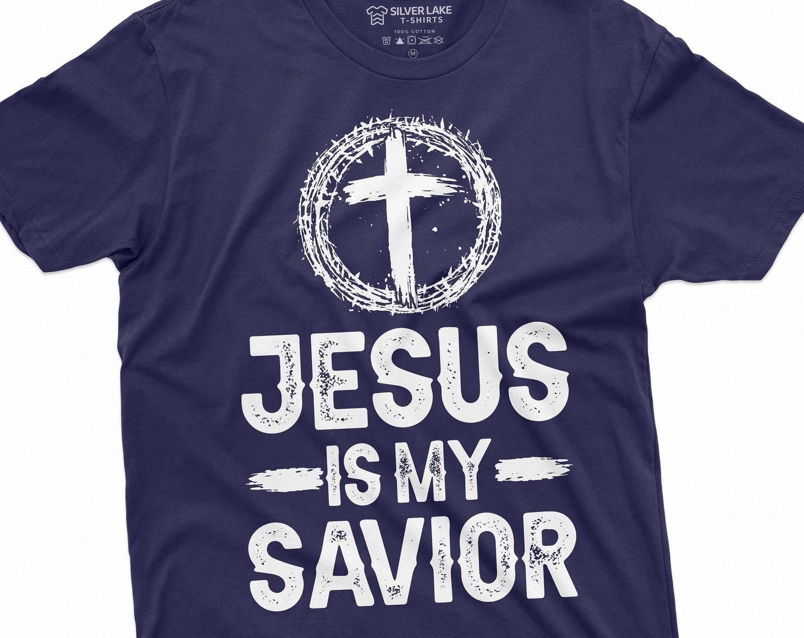 Jesus is my savior T-shirt Religion Jesus Christ church tee shirt Birthday Gift religious teeshirt M