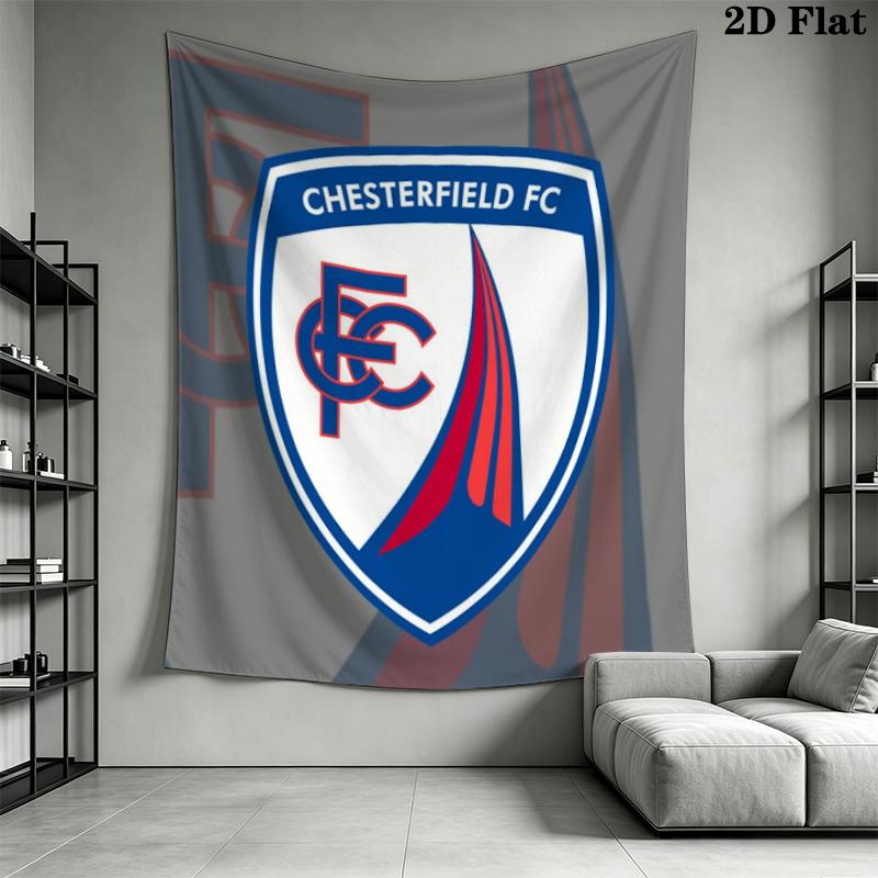 Chesterfield F.C Wall Tapestry Aesthetic Wall Hanging Printed Fabric Blanket Decorative Tapestries for Bedroom Living Room Home Decor