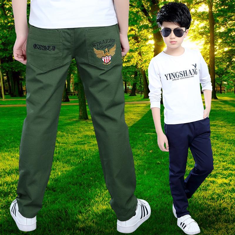 Children Trousers Kids Clothing Casual Pants Waist Mid Elastic Cotton Casual Jeans Boys