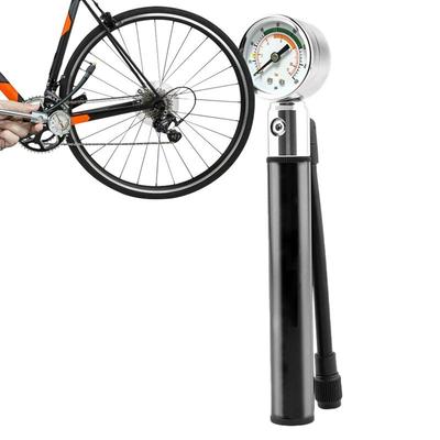 Bicycles Pump Aluminum Alloy Bicycles Tire Pump With Tire Pressure Gauge High Pressure Inflator Pump Portable Air Pump For