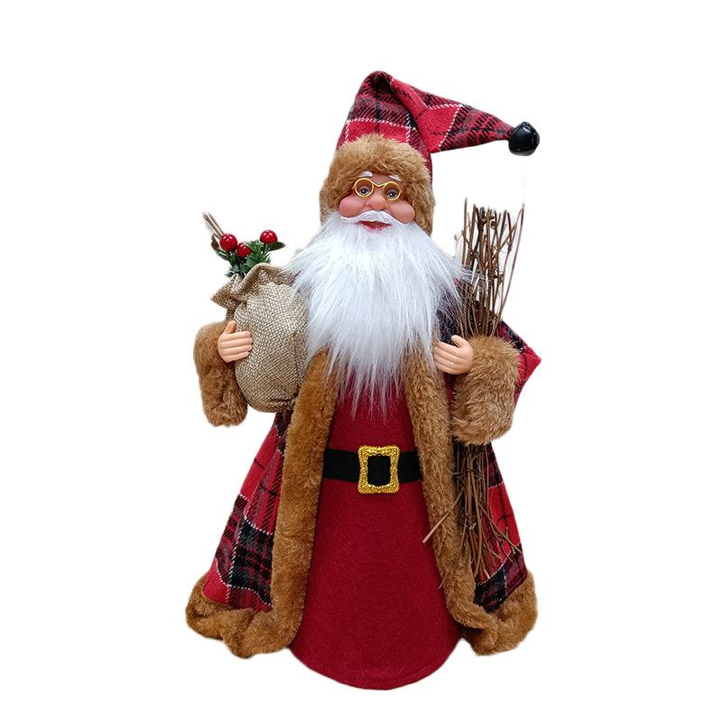 Christmas Santa Doll Decoration Multipurpose Party Favors Gifts Standing Figurines Sculptures for Bedroom Indoor Holiday Coffee Table Decoration