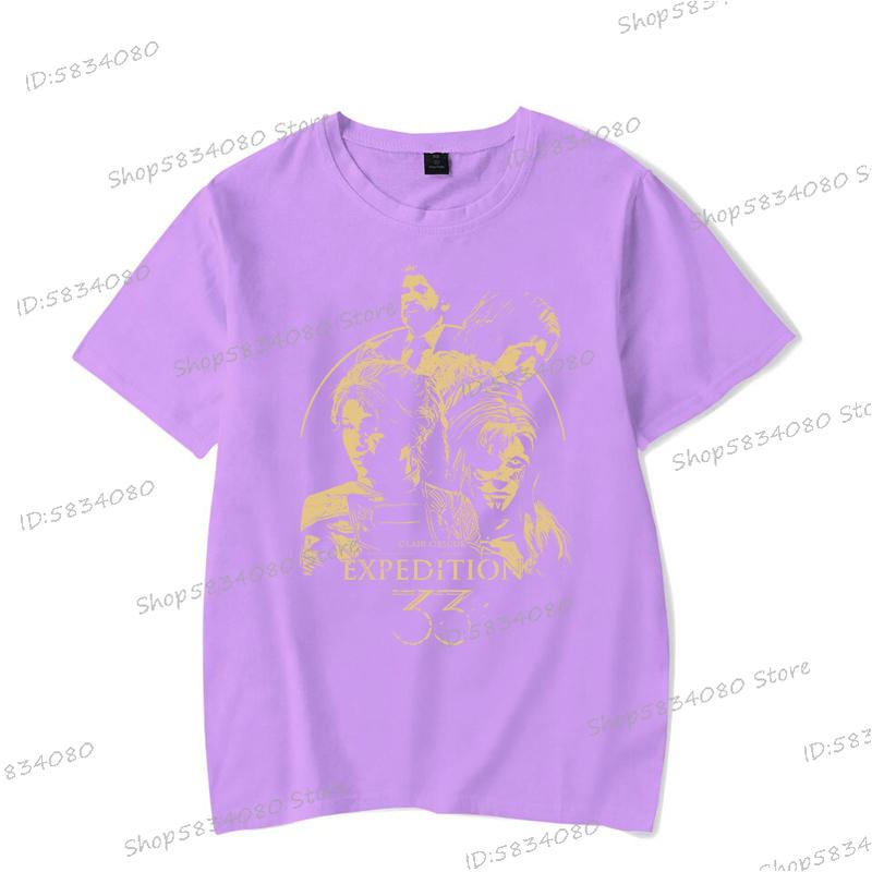 New Tshirt Clair Obscur Expedition 33 Game Fans Shortsleeved Tops Summer Unisex Clothes Gaming Apparel Gamer Graphic T Shirts