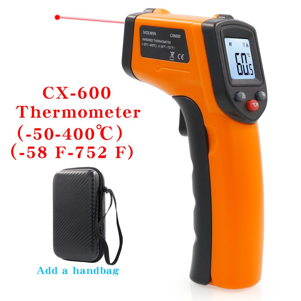 Infrared Thermometer Industrial High-Precision Temperature Gun Electronic Water and Oil Temperature Meter for Kitchen and Baking