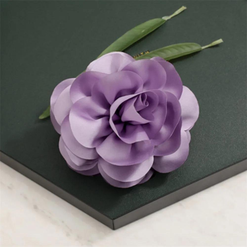 Chiffon flower hair clip purple hair ornament hair clip