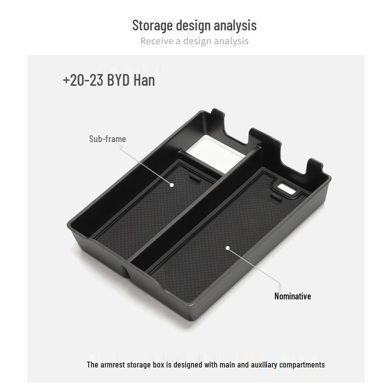 2020-2025 BYD Han Center Console Armrest Storage Box for Car Organization