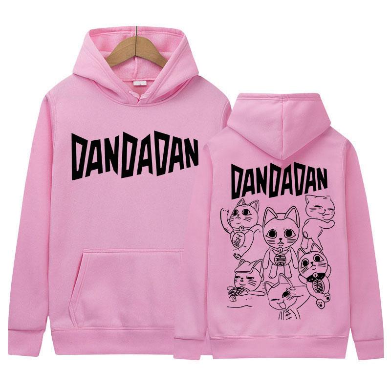 Japanese Anime Dandadan Okarun Dan Da Dan Graphic Hoody Funny Cat Style Men Women Fleece Sweatshirt