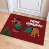 Nouveau Paillasson Teckel de Noël Décoration de Maison Chambre Salon Cuisine Tapis Mignon Dessin Animé Velours Cristal Tapis de Sol