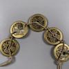 Antique Brass Qing Dynasty Five Emperors Coins, 3.2cm Diameter, Thickened Design