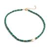 Colorful Natural Stone Beads Handmade Chain Y2K Fashion Necklace for Women Stainless Steel Waterproof Collar Jewelry Gift