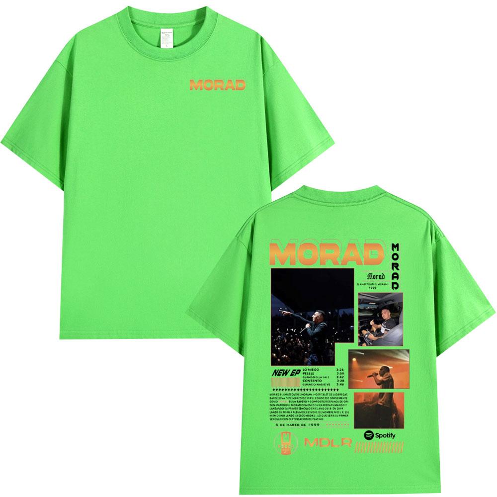 T-shirt Grafica Album Rapper Morad MDLR Unisex Moda Donna Hip Hop Vintage T-shirt Cotone Oversize Manica Corta T-shirt Top