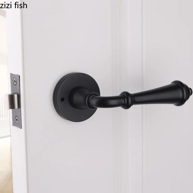 Zinc Alloy Golden Door Lock Bathroom Lock Secure Split Lock Indoor Door Handle Silent Locks Door Hardware Accessories Tools