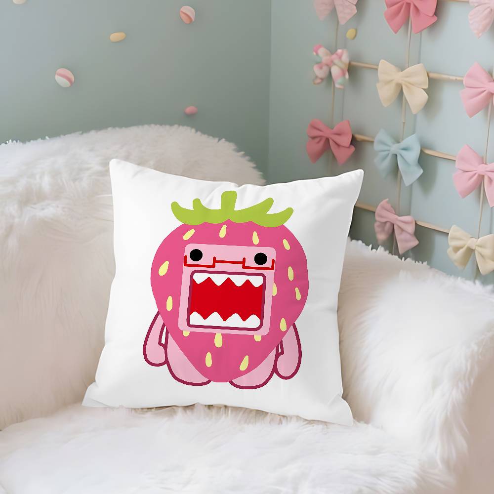 Cute DDomo Kun Case Plush Fabric Soft Pillowcase Double Sided Print Cushion Cover Household Gifts