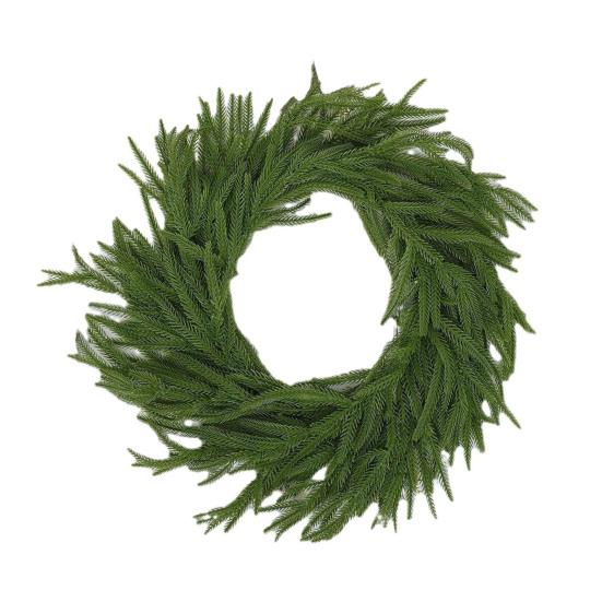 

Гирлянда из норфолкской сосны, 59 дюймов, реалистичная рождественская гирлянда из зелени, искусственная гирлянда из сосновых иголок для праздничного декора каминного стола 150 - mm