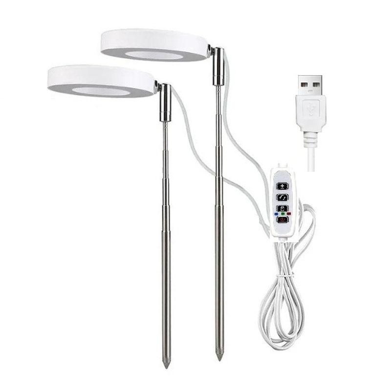 LED Grow Light Full Spectrum Plant Lamp Adjustable Dimmable Growing Lamp LED Hydroponics Lamp with Timer for Indoor Plants Light