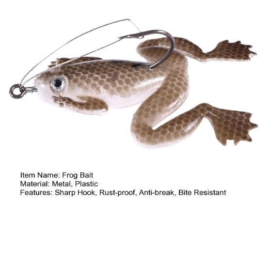 Frog Bait Anti-hanging Bottom Sharp 3D Fisheyes Anti-break Bite Resistant Hook Rust-proof High-Strength Frog Lure