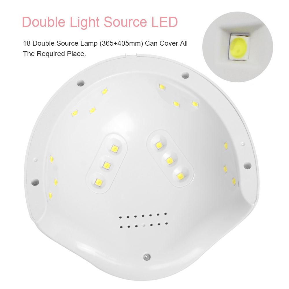 PHOENIXY Lámpara LED de 72W para secador de uñas, lámpara de hielo UV de 18LED para secado de esmalte de Gel, temporizador de 30/60/99s, herramientas de manicura con Sensor automático