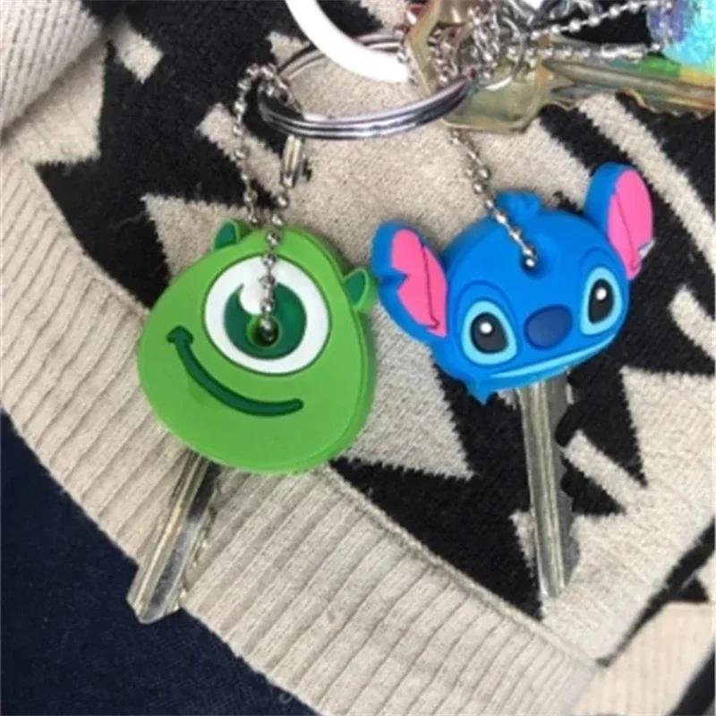 New Stitch Minnie Key Chains Spider Cartoon Keychain Cat Key Cover Caps Car Keychain Key Ring Holder Women