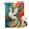 DIY Pearl Gem Elegant Peacock Art Shining Bead Craft Art Home Wall Ornament Simple Unframed Room Decoration Art Modern Style Exquisite Gift