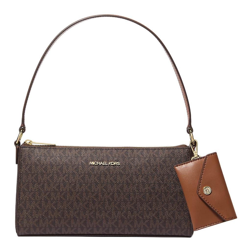 

Michael Kors Logo Print Hardware Accessories PVC Underarm Shoulder Bag Women bags Brown 35F4G2VC6B-200 Basic Set (Bag)