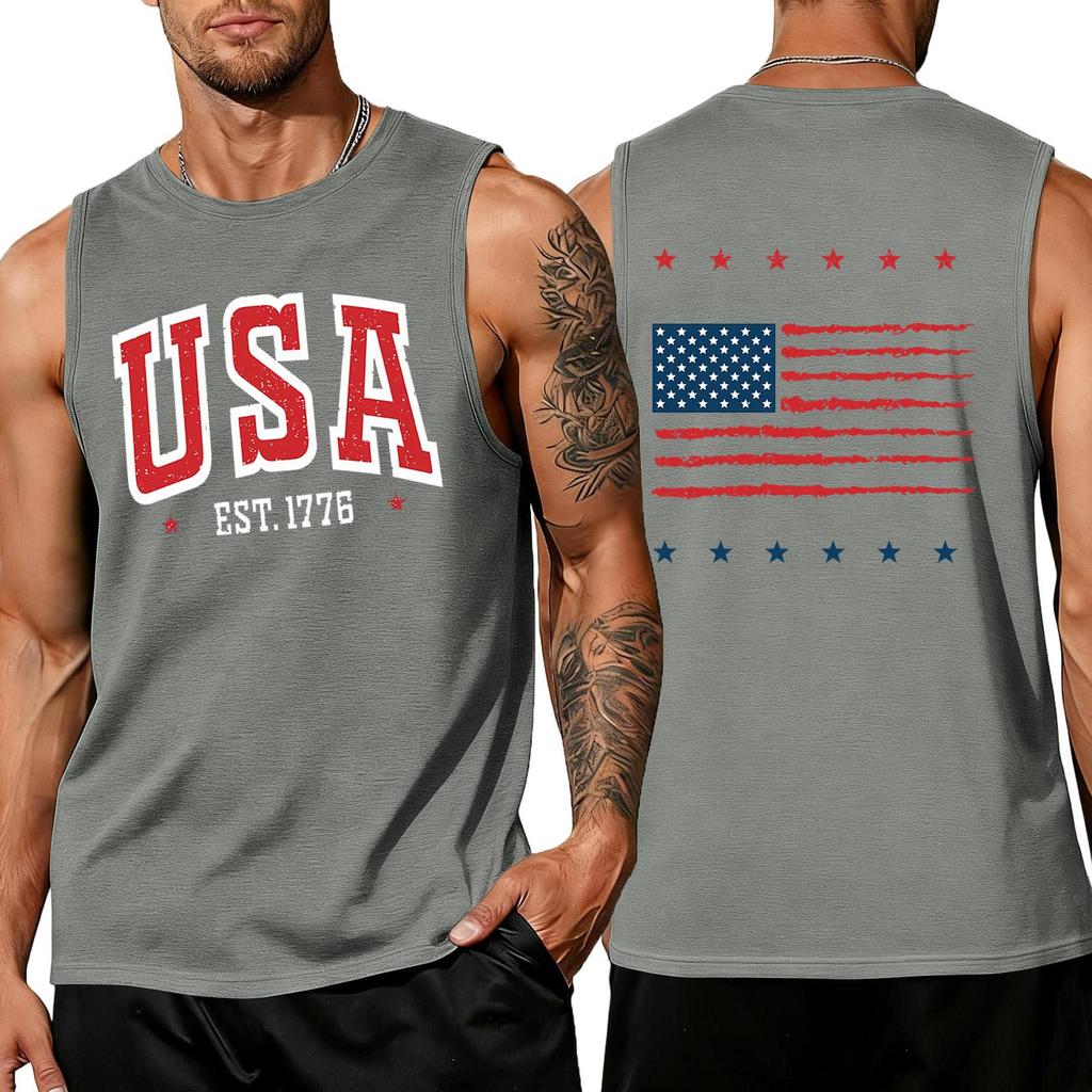 Herren Hemden 4. Juli USA Muskel Tanktops Patriotische Tanktops