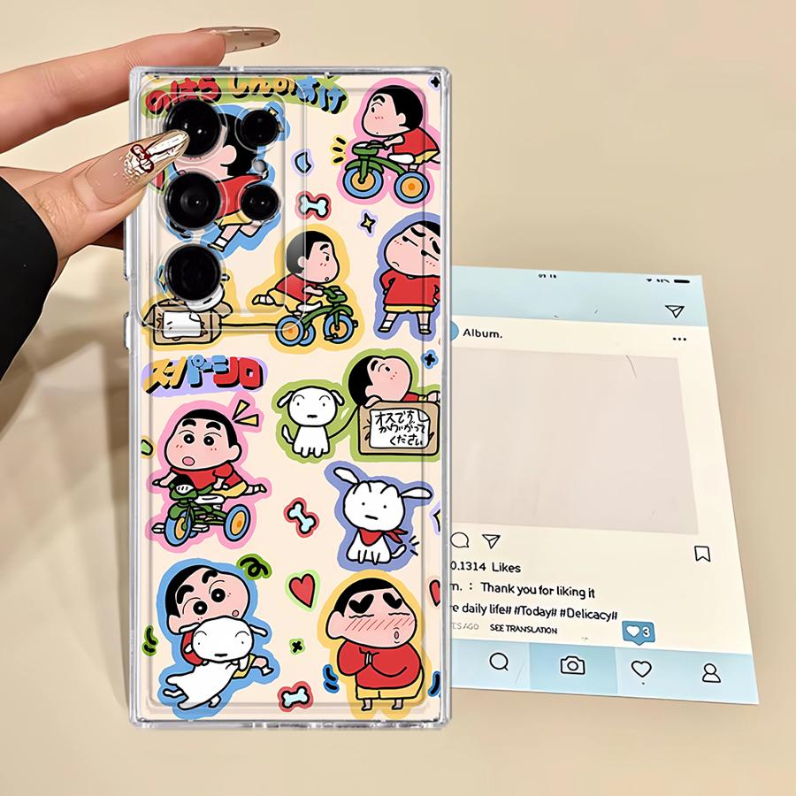 Süße Buntstifte Shinchans Handyhülle Case für Samsung Galaxy S20 Plus S26 S25 Edge S21 S23 Ultra S22 FE S24 Note 20 Ultra 10