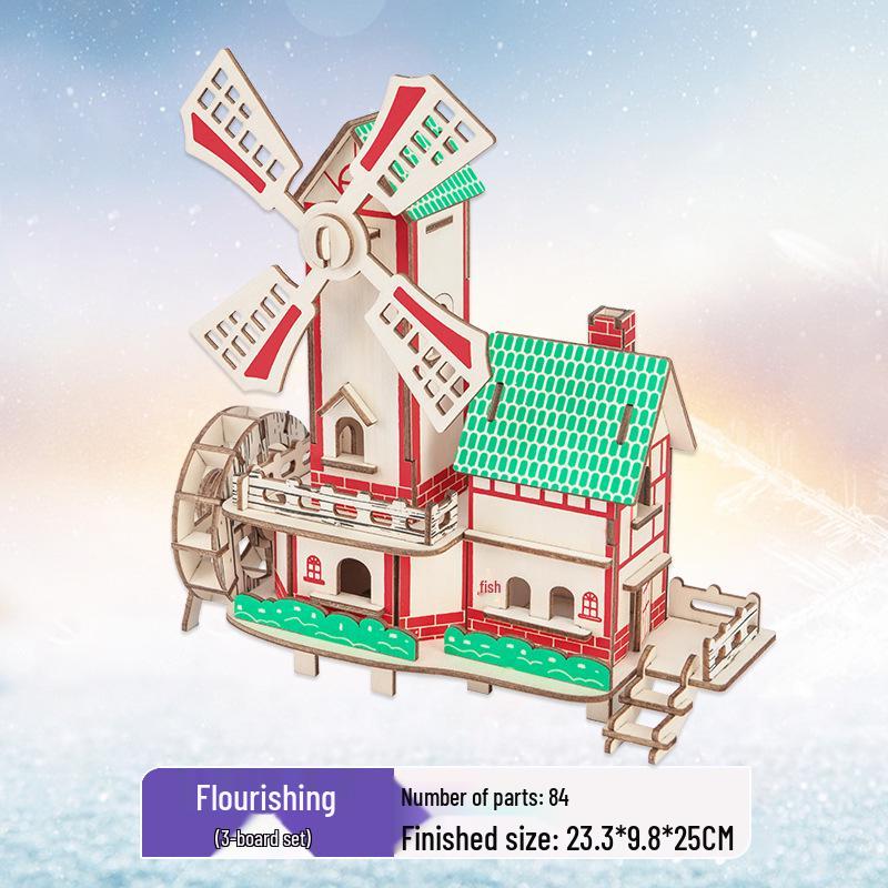 3D Wooden Puzzle Model Kit for Kids and Adults - Educational Brain Toy and Gift