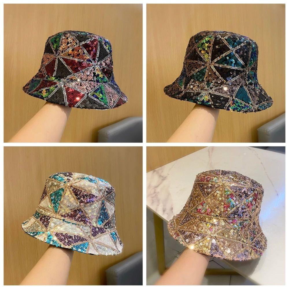 Polyester Panama Hat Color Mix Women's Hat Casual Sequin Hat Outdoor