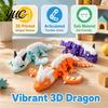 Unique Fantasy Gift 3D Printed Articulated Dragon Figurine, Fully Jointed Movable Winged Moveable Toy, Desktop Ornament, Fidget for Kids Adults
