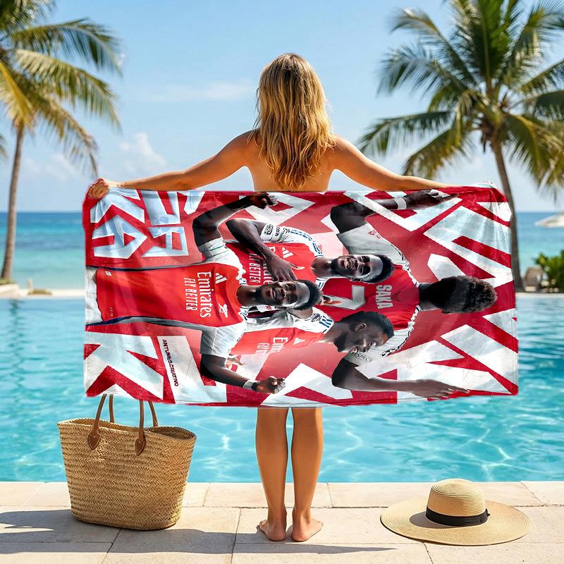 Bukayo Saka Strandtuch Weiches Mikrofaser Sommerhandtuch Schnelltrocknendes Saugfähiges Handtuch für Strand Schwimmbad Reisen