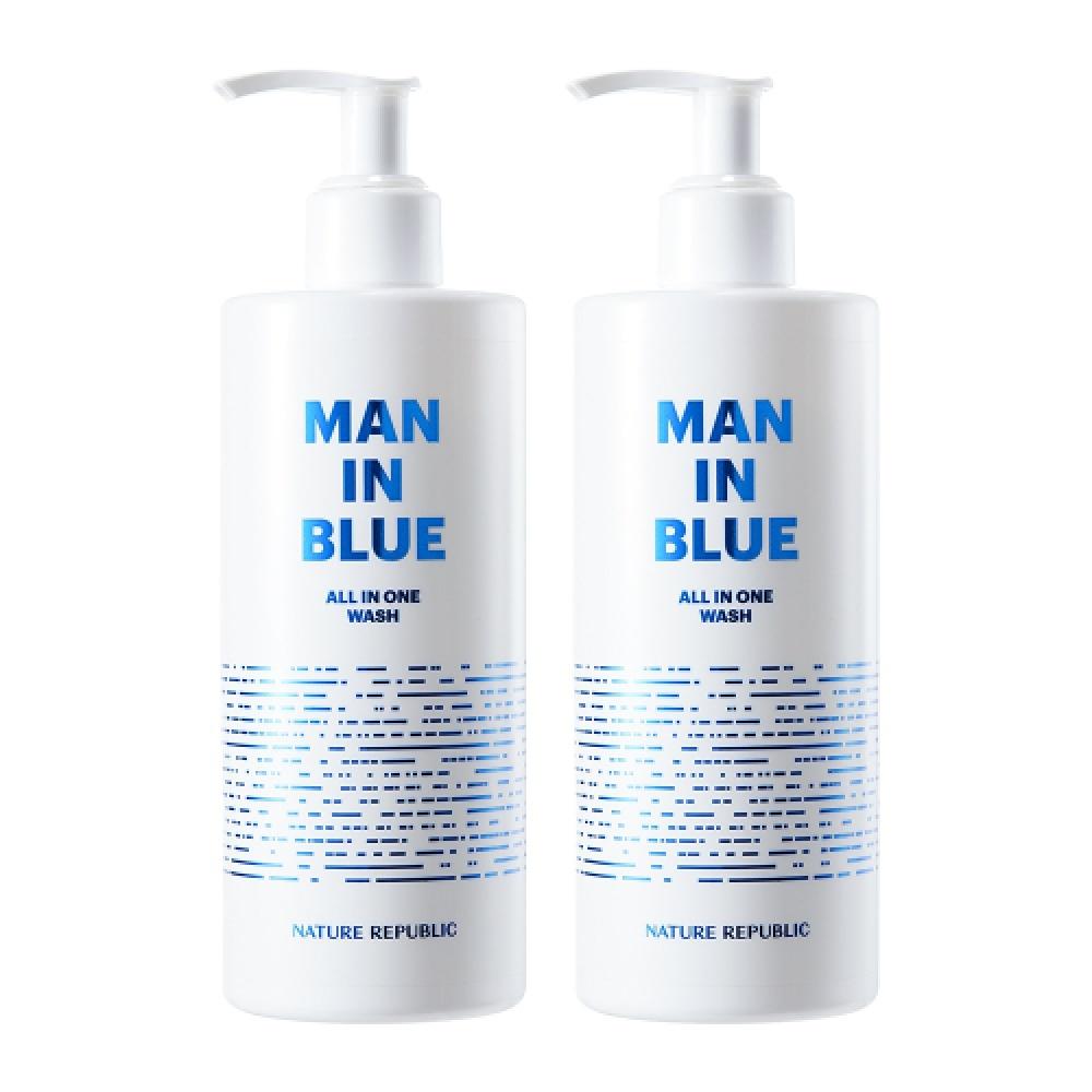 

Nature Republic [2шт] Чоловічий засіб для вмивання «Все в одному» Men In Blue Single option PK2291