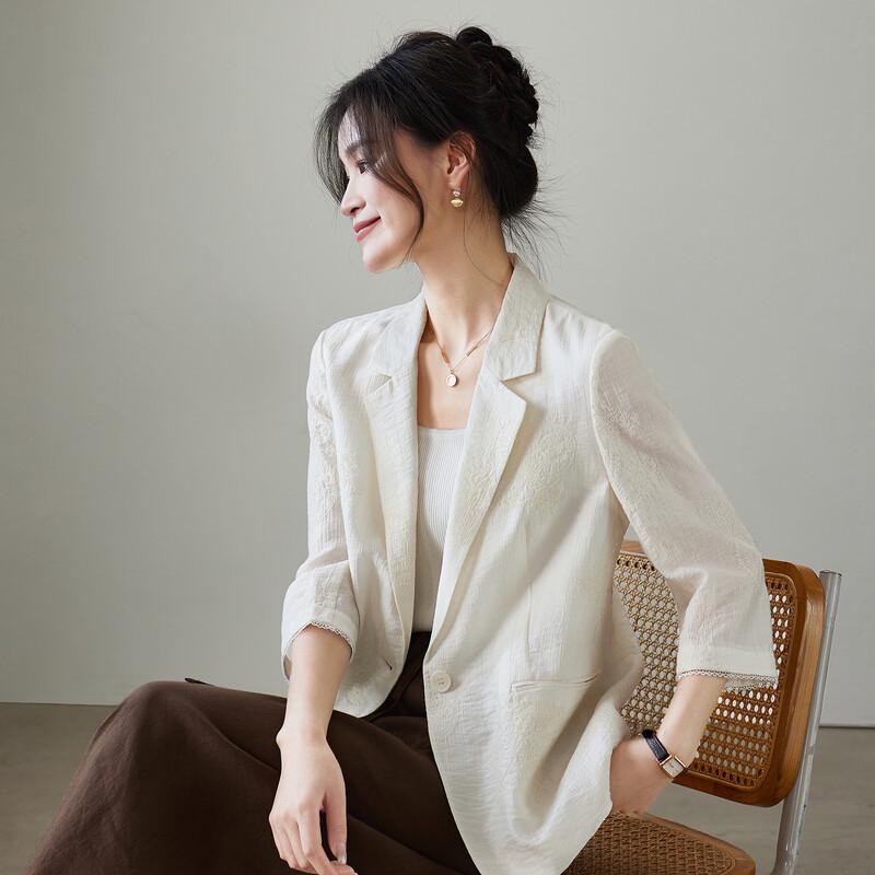 Женский элегантный блейзер SOFSIL с кружевной манжетой L