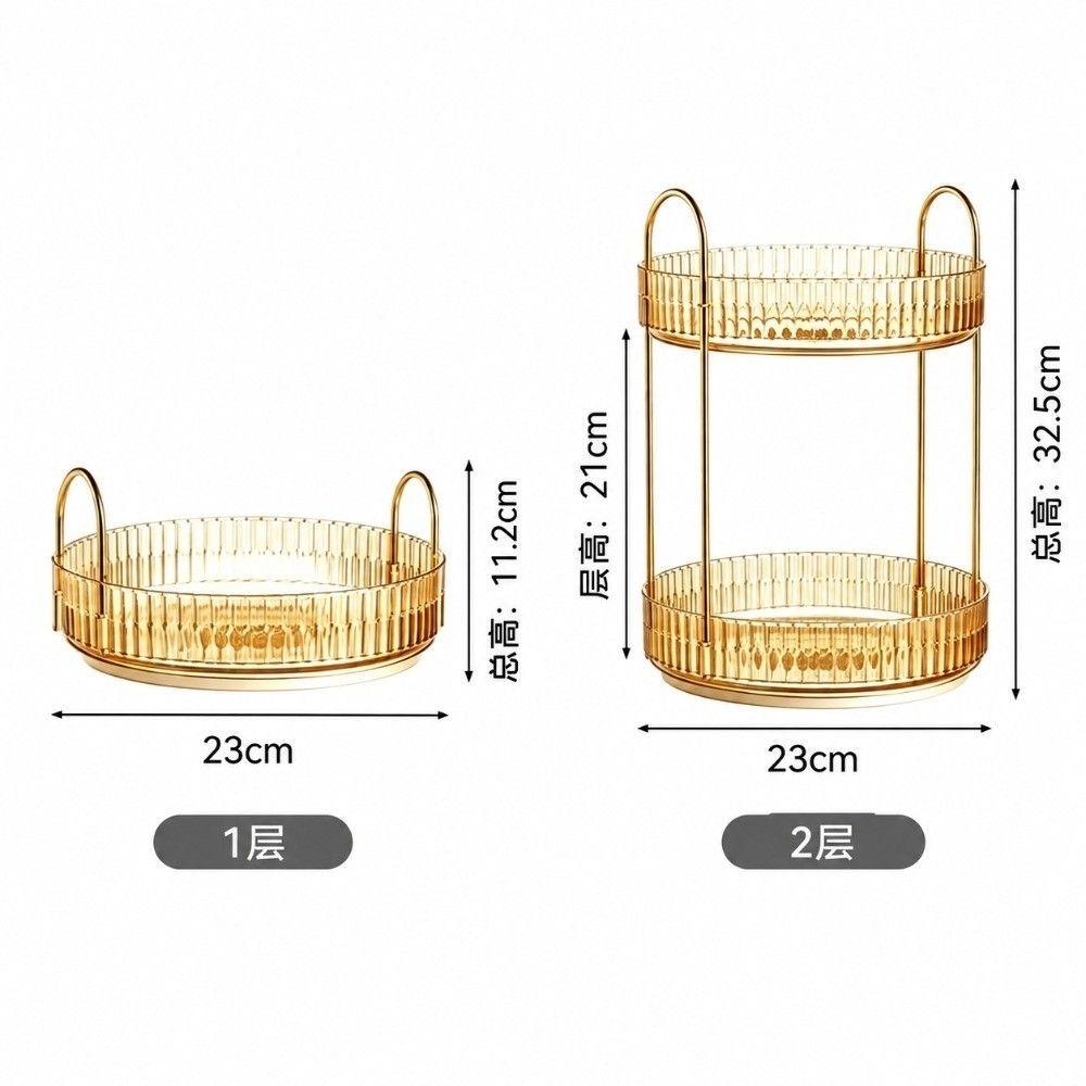 Round Rotating Storage Shelf Multi Tier Skincare Organizer Storage Shelf  Makeup Skincare Storage