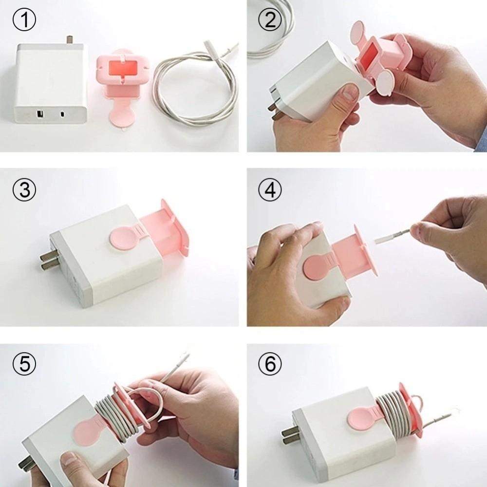 Silicone Material Cable Storage Bracket Protective Design Cable Organizer  Travel Use