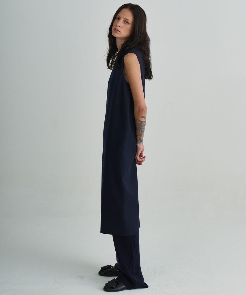 Grida J Super Premium Wool Handmade Long Dress _ Navy