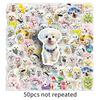 50 Maltese Graffiti Stickers Cute Dog Ins Style Creative Decorative Water Cup Computer Mobile Phone Case Stickers