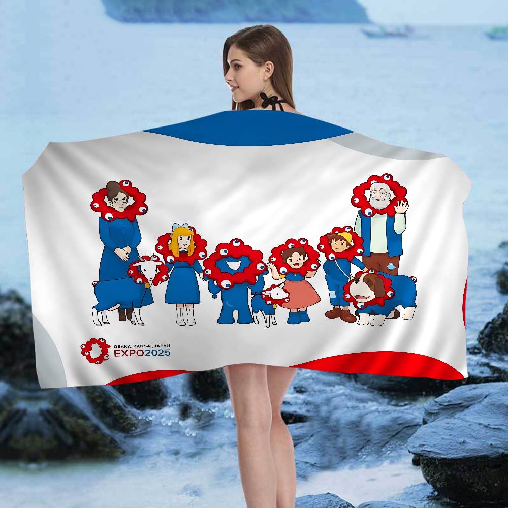 Cartoon M-Myaku-Myaku Microfiber Beach Towel Absorbent Quick dry Soft Yoga Swimming Resort Mountain Climbing Towel