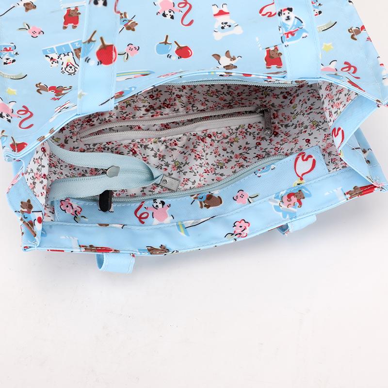 Women's Large Capacity Letter Print Handbag Nylon Shoulder Bag Student Tote Bag