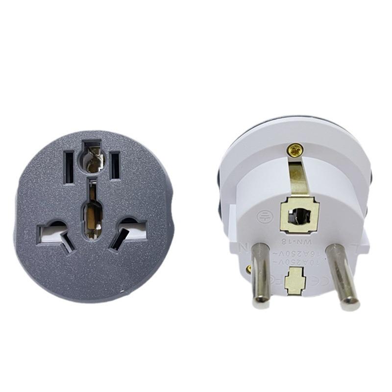 4.8MM German to European Plug Converter: 16A French Socket Adapter