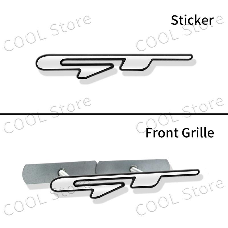 ART1   GT line Car Emblem Metal Side Fender Trunk Badge For Kia K3 K5 K9 Forte Ceed Cerato For Peugeot Car Front Hood Grille Decoration