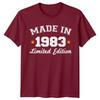 Made In 1983 Unisexs T Shirt 43rd Birthday Gift Vintage fortythree Year Old