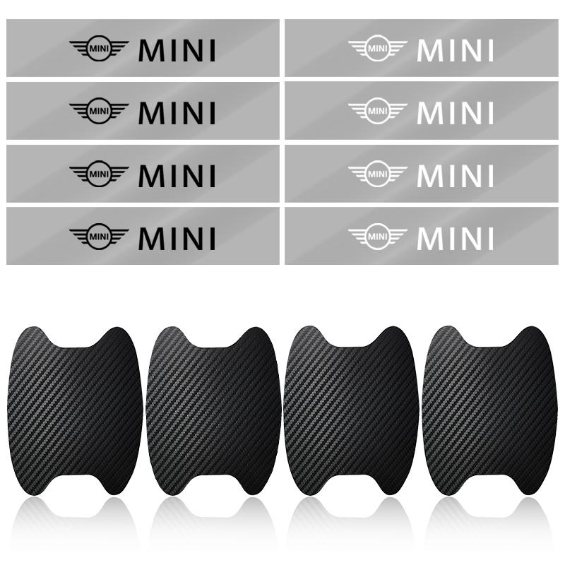 Car Door Sticker Carbon Fiber Scratches Auto Handle Protection Film For Mini Cooper One S Clubman R50 R53 R56 R60 F55 F56 R57 R58 R59