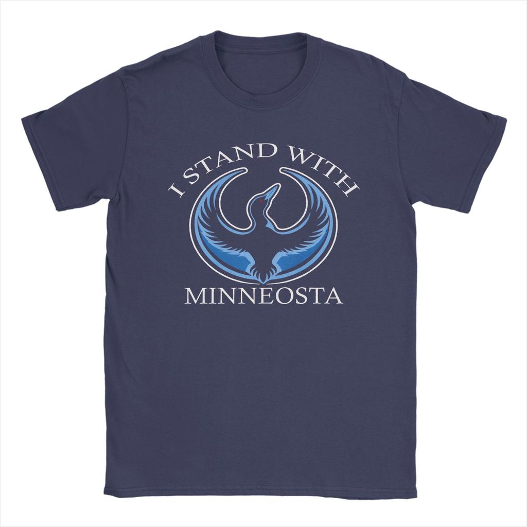 Unisex Ice Out I Stand With Minnesota T Shirt Cotton Clothes Funny Short Sleeve O Neck Tees Plus Size TShirt