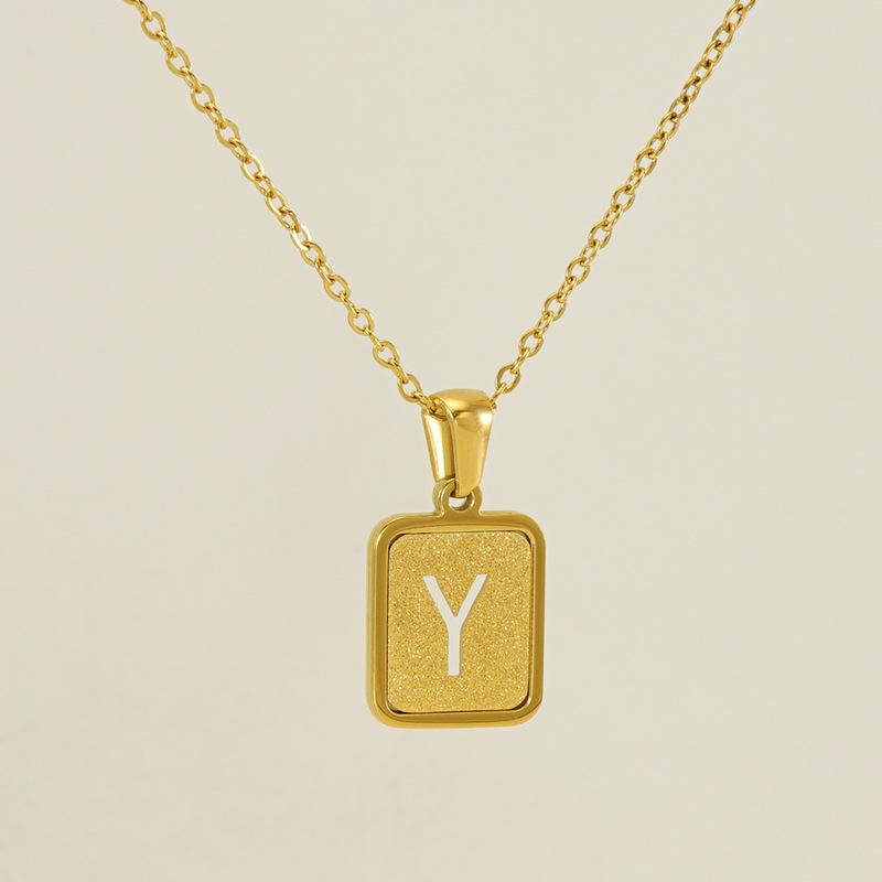 18K Hollow 26 English Letter Necklace Women's Fashion Letter Pendant Jewelry 2026