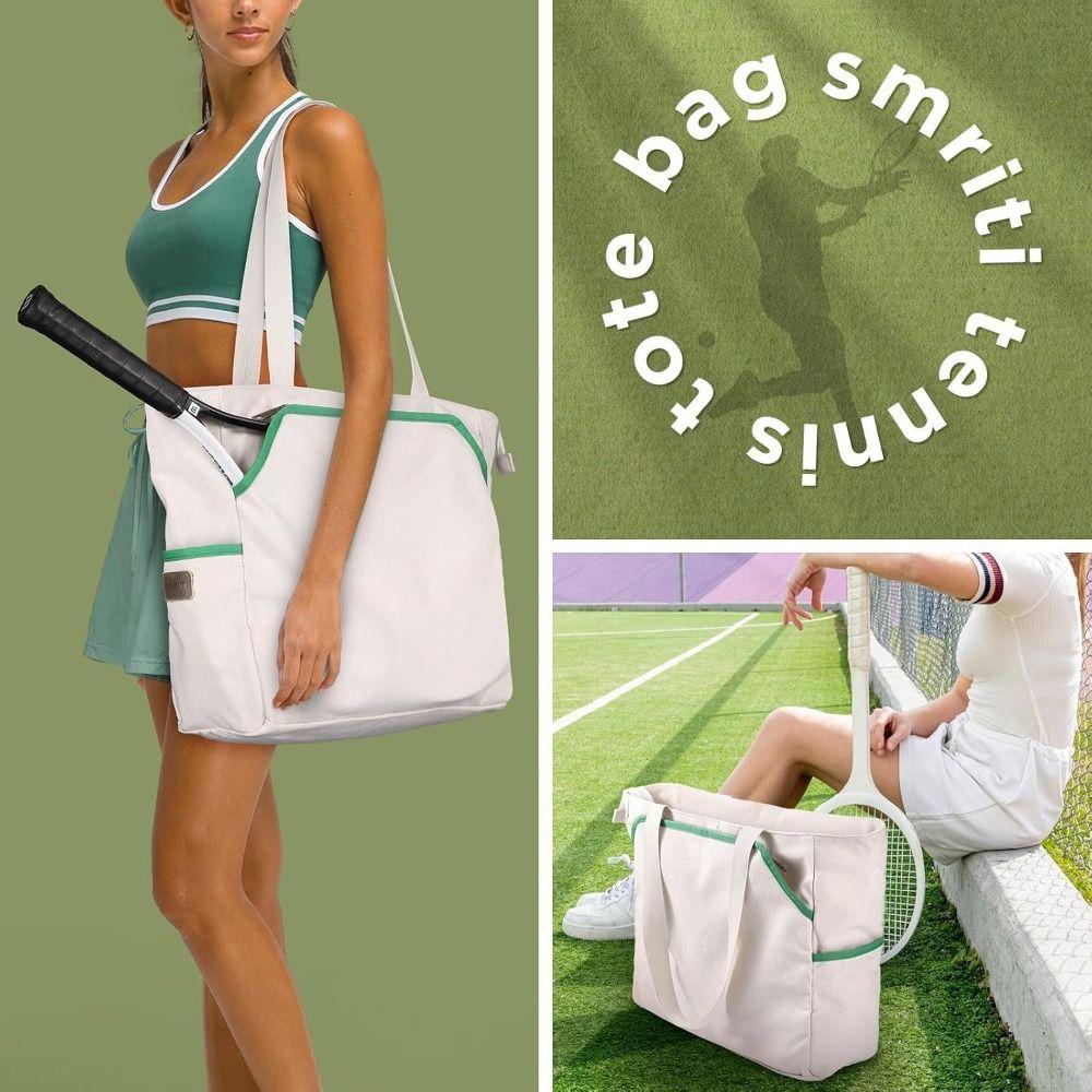 Tennisschlägertasche mit großer Kapazität Canvas Badmintonschläger Handtasche Langlebige Tennis Tragetasche