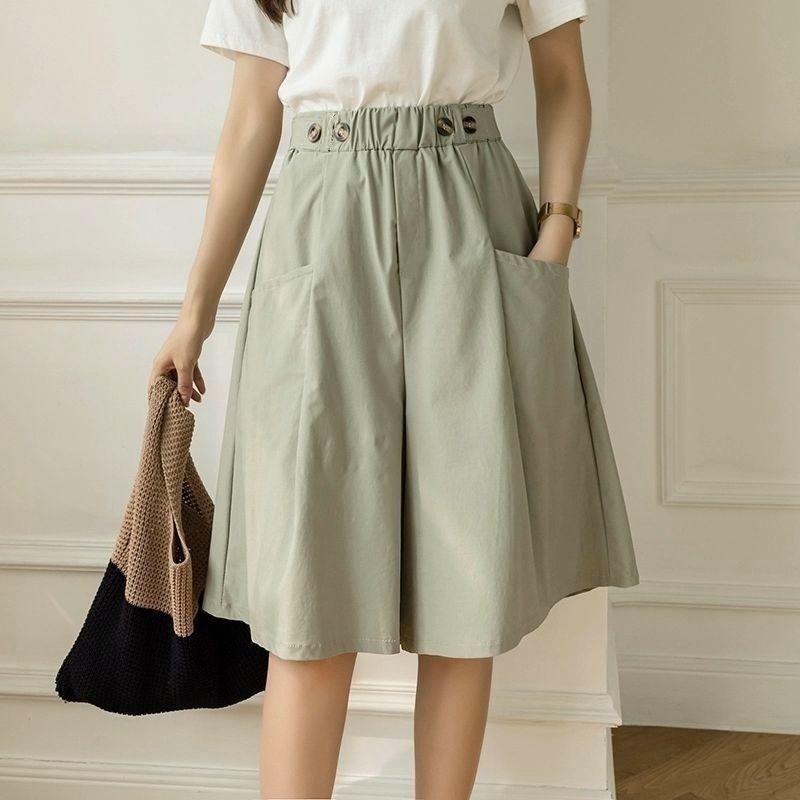 Women Loose Wide Leg Shorts Summer Straight Casual Cool Comfortable High Waist Shorts