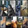 Military Aircraft Warship Fighter Phone Case For Samsung S25 Edge S24 FE Galaxy S22 Ultra S21 Plus S20 S23 S10 Plus Cover Silico
