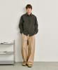 GLW Wide Double-Pleat Cotton Pants Beige
