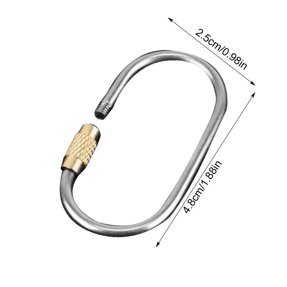 Screw Lock Carabiner Clip Titanium Keyring Caribeener Clips Quick Release High Strength Key Rings For Camping Traveling Outdoor
