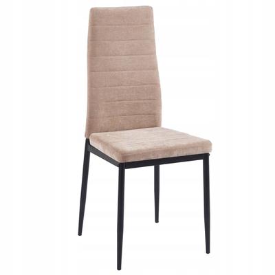 Classic Cappuccino Upholstered Chair for Table, Black Legs, Furnitex